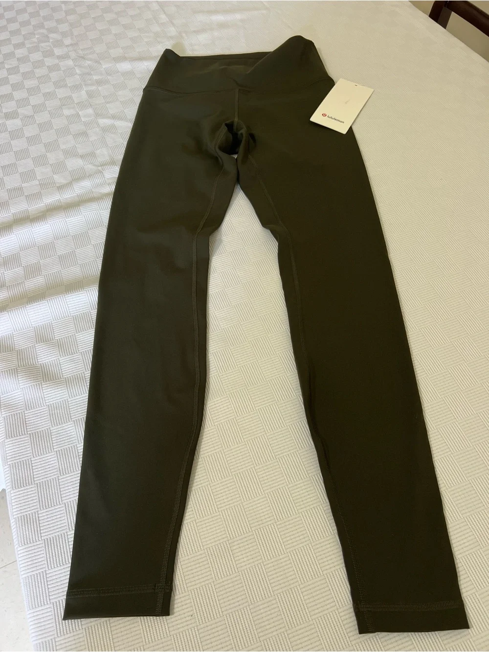 lululemon athletica green High-Rise Leggings with White Tank
